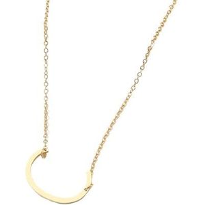 Goud, zilver roestvrij staal grote 26 letters dames hanger kraag ketting dames sieraden cadeau (Color : Gold_M_50CM)