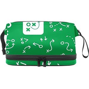Grote capaciteit reizen cosmetische tas,Speelboek Groen,Make-up tas,Waterdichte make-up tas Organizer, Meerkleurig, 27x15x14 cm/10.6x5.9x5.5 in