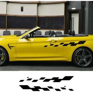 KUSQCRGA 2 stuks autodeur zijlatwerk stickers, geschikt voor Audi A4 A3 BMW Ford Mini VW Toyota benz Nissan Kia Fiat Opel auto stickers