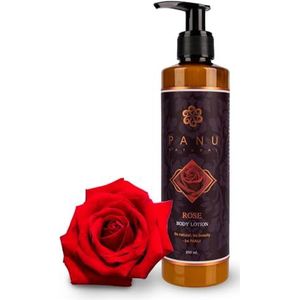 Panu Natural Body Lotion Rose - Rijke bodylotion voor de zeer droge huid - Hydraterende bodylotion uit Thailand - Natuurlijke bodycrème - Veganistische lichaamsverzorging