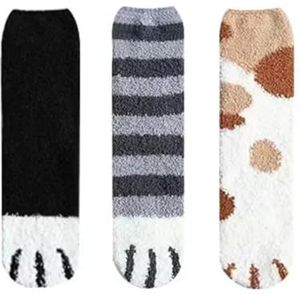 YIJIANUO 3 Pairs Womens Katten Poot Streep 3d Sokken Kawaii Fun Dikke Meisjes Cartoon Dier Vingers Sok Kousen Teen Zebra/Tijger/Kat Voet Sox, Groen, One size
