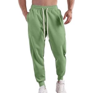 Heren Winterbroeken, Stretch Joggingbroeken, Cargobroeken, Vrijetijdsbroeken, Trainingsbroeken, Normale Pasvorm (Color : Green, Size : XL)