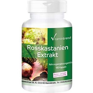 Paardenkastanje-extract 300mg - 180 capsules - veganistisch - hoge dosis - 20% Aescin | Vitamintrend®