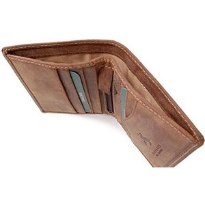 Visconti - Kleine Heren Portemonnee van Leer - RFID Blokkerende - 6 Creditcardhouders, Muntvak en Biljetvak - Geschenkdoos - 705 Arrow - Olie Tan