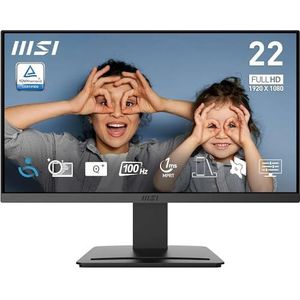 MSI PRO MP223 E2 PC-monitor, 54,5 cm (21,4), 1920 x 1080 pixels, Full HD, LED, zwart (MSI 21,45 VA MONITOR PRO MP223 E2)