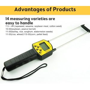 Graanvochtmeter, Digitale vochtmeter Graanvochtmeter AR991 Slimme sensor for gebruik in Maïs Tarwe Rijstkorrels Tarwemeel Zeeduivelzaad(A)