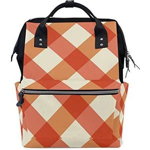 Grote capaciteit Luier Tote Nappy Tas Mummy Rugzak voor Babyverzorging, Herfst Plaid Stijlvolle Multi-Functie Waterdichte Travel Back Pack Stijlvol voor mama en papa