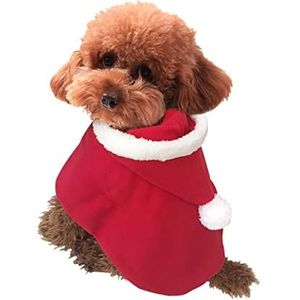 FOMIYES kerstman huisdier kostuum puppy kerstmuts hond cape kerstmutsen kerstman kostuum pet kerst cape kerstaccessoires voor huisdieren hond kat hoed Geschenk mantel Kerst kostuums rood