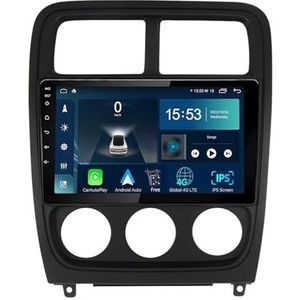 Android 14.0 2 Din Autoradio 9"" Touchscreen Auto Stereo voor Dodge caliber 2009-2013 met Draadloze Carplay Android Auto GPS navigatie AHD Omgekeerd beeld Stuurwielbediening(S-5(6G+128G))