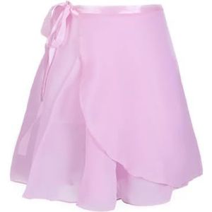 WJIAYAO Ballet Rok Ballet Dans Chiffon Rok Pure Kleur Bloemenprint Praktijk Turnpakje Ballet Dans Jurk Vrouw Kinderen, roze, L(Height 120-160cm)