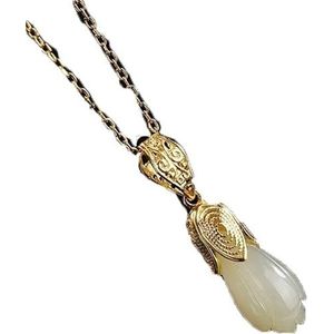 Kettingen Voor Vrouwen 925 zilveren natuurlijke jade magnolia hangers for vrouwen luxe vergulde bloemkettingen GEEN kettingen