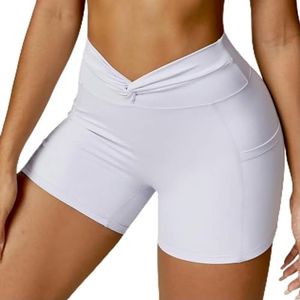 Pocket Yoga Shorts voor Dames Training Gym Push Up Shorts Scrunch Butt Sport Short Nylon Fitness Tights Fietsbroek Sportkleding