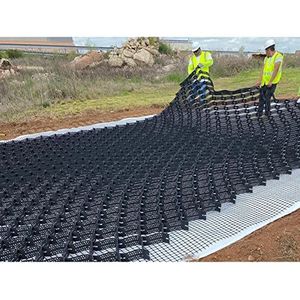 Gravel/Grass Grid Paver Pad Base Mat voor Kas Deck Turf Gazon Shed Tuin, Heavy Duty Geo Ground Grid Bodem Stabilisator, 2m/3m/4m/5m/6m/7m/8m/9m/10m Lang (maat 1m x 10m (3.3X33ft))