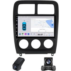 Carplay autoradio 2 Din geldt voor Dodge Caliber PM 2009-2013 met Android Auto Bluetooth 9 inch touchscreen autoradio met FM-radio GPS stuurwielbediening+achteruitrijcamera(C20)