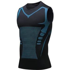 2025 New MENIONIC Tourmaline Posture Corrector Vest, Vitaboost Compression Shirt Power Vest (Black,L)