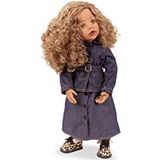Gotz Lea Happy Kidz 49,5 cm Poseable Multi-Jointed Standing Doll met lang donkerblond krullend haar om te wassen en te stylen