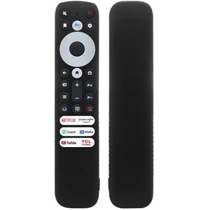Afstandsbediening Cover Case met Lanyard Televisie Afstandsbediening Cover All Inclusive voor TCL RC902V FMR1 Voice Afstandsbediening (zwart)