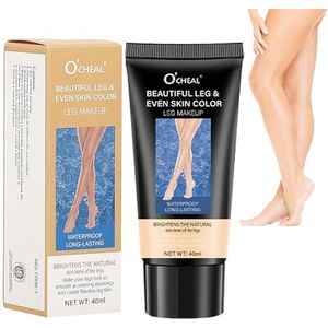 2 stuks waterdichte been-make-up zonder overdracht, tatoeageafdekking, waterdichte make-up afdekcrème voor spataderen, make-up voor het afdekken van littekens op benen en lichaam (mooiste verlichting