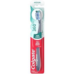 Colgate 360° tandenborstel met tong- en wangreiniger, medium