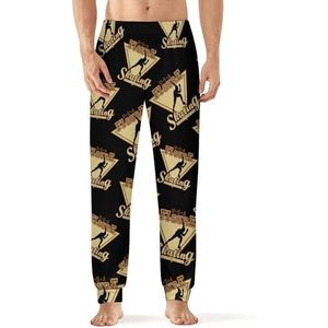 USA Kunstschaatsen Mannen Pyjama Broek Zachte Lounge Bottoms Met Pocket Slaap Broek Loungewear