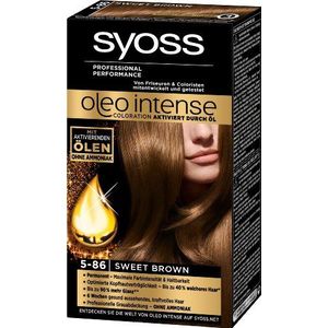 Syoss Oleo Intense Coloration 5-86 Sweet Brown, 3-pack (3 x 1 stuk)