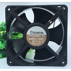 For KD1212PMB1-6A 12CM 12V 6.8W 2-Wire Double Ball Chassis Server Fan - 120CFM for Optimal LMNCBVYA