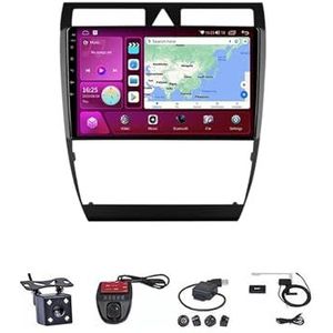Android Autoradio Video Multimedia Speler, 9 Inch Touch Screen Radio Plug And Play Autotoebehoren met Bluetooth En Navigatie En Achteruitrijcamera Voor Audi A6 1999-2004(M500S 4G+WIFI 4G+64G)
