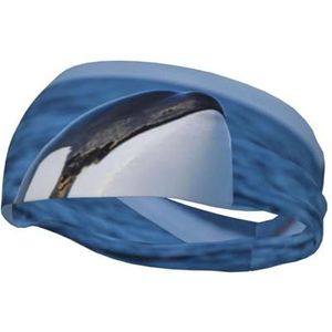 Rekbare, ademende hoofdband voor dames en heren, zee, schattige walviszweetbanden voor hardlopen, fitness, yoga, tennis, basketbal
