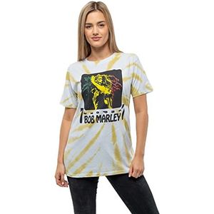 Bob Marley T Shirt Exodus 77 Logo nieuw Officieel Unisex Tie Dye Wit M