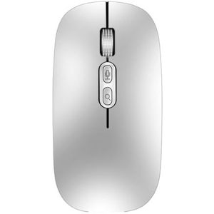 Oplaadbare blueetooth draadloze muis, 2.4G draadloze ergonomische muis, draagbare stille draadloze muis, AI optische muizen met spraakinvoer vertaling voor laptop, online leren, zaken en reizen