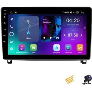 ZARAPLUS Android 13 Autoradio MP5-Speler Met Navigatie 9 Inch Touchscreen Autoradio Compatibel Met Peugeot 407 2004~2011, Voor 4G/WIFI/FM/SWC/DSP/Android Auto/Carplay,NF2
