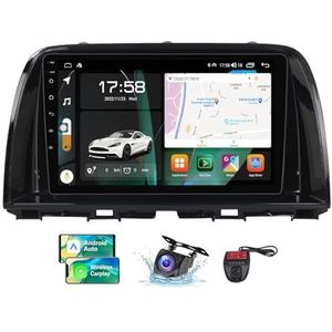Android 13 Autoradio 9 Duim Touch Display Voor Mazda CX-5 CX 5 2012-2015 Met Draadloze Carplay Android Auto/4G WiFi/FM RDS DAB+/Buletooth 5.0/Bediening op het stuur + Camera en DVR(NF-5)