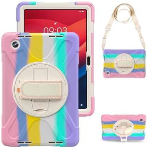 Tablet PC-hoes Compatibel met Lenovo Tab M11 TB-330FU/Lenovo Xiaoxin Pad 2024 TB-331FC 2024 hoes, robuuste, robuuste schokbestendige valbeschermingshoes met penhouder, schouderband beschermhoes Besche