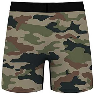 YININGDIANZI Groene camouflage heren boxershorts nauwsluitend ademend comfortabel groot formaat ondergoed 2 stuks, 1 kleur, Multicolour_Medium