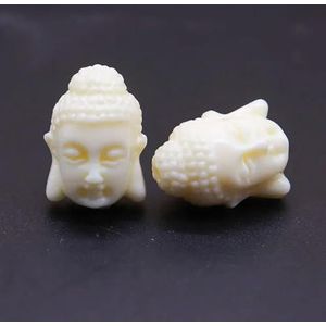 ZCHNB 20Pcs 15X10Mm Kleurrijke Boeddha Hoofd Koraal Kralen Voor Diy Sieraden Maken Ketting Armband Kunstmatige Koraal Graveren Boeddha Accessoires