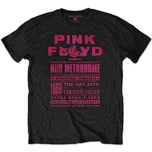 pink floyd T Shirt Live Metrodome 1988 Band Logo nieuw Officieel Mannen Zwart