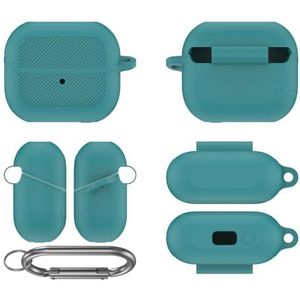 Siliconen hoesje voor 2024 Galaxy Buds 3 Pro draadloze oordopjes accessoires, zachte beschermhoes (groen)
