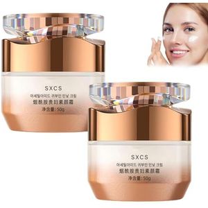 SXCS Nicotinamide Lady Plain Face Cream, Multifunctional Smooth Hydrating Makeup Cream, Nicotinamide Vitamin C Plain Face Cream, for Moisturizing, Brightening (2 Pcs)