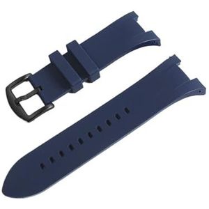 LUGEMA Horlogeband Band Horlogeband 31mm Rubber Compatibel Met Armani Exchange ARAX1803 AX1802 AX1050 (Color : Blue Black Buckle, Size : 31mm)