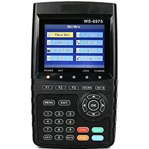 Satellietzoekers WS-6975 WS6975 Digital Terrestrial Signal Meter Finder met MPEG-2/MPEG4 H.265 3,5 inch High Definition TFT LCD-scherm LCD-scherm met meter met satellietdetectie