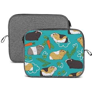 Leuke Cartoon Cavia Laptop Sleeve Case Beschermende Notebook Draagtas Reizen Aktetas 14 inch