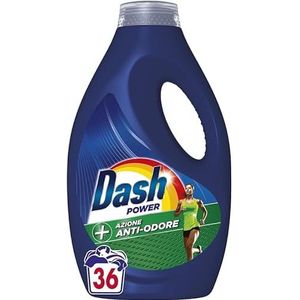 Dash Vloeibaar wasmiddel voor wasmachine, 36 wasbeurten, geurremmende werking, bestrijdt slechte geuren, effectief ook bij kou en in korte cycli