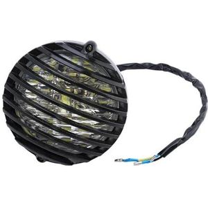LED koplamp Motorfiets Vintage Koplamp Grille Cover Hoge Dimlicht Koplamp Voor Universeel led-motorlamp