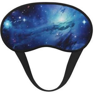 Blue Universe Space Galaxy Slaap Oogmasker voor Vrouwen Mannen Zacht en Comfortabel Slaapmasker Verduisterend Slaapmasker voor Reizen Yoga Nap Shift Werk