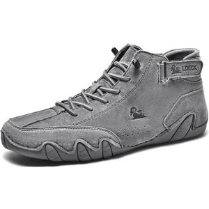 Fashionable Men's Boots Waterproof Lightweight Unisex Outdoor Shoes For Hiking, Camping, And Driving All Year Round High Top Chukka Boots (Color : Gray, Size : EU 45)