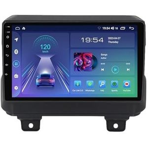 Android 12 Autoradio Voor Jeep Wrangler 2018-2019 9 Inch Touchscreen Met Draadloze CarPlay Android Auto Car Stereo Met GPS Navigatie Bluetooth HiFi WiFi AHD Achteruitrijcamera Stuurbediening(M700S - 8