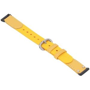 Canvas Horlogeband, Vervangende Horlogeband, Snelsluiting, Lichtgewicht, Verstelbaar voor Fitness (Geel)