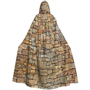 MDATT Hooded Mantel Voor Mannen, Halloween Heks Cosplay Gewaad Kostuum, Carnaval Feestbenodigdheden, Baksteen Gele Stenen Muur