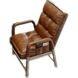 Bureaustoelen Bureaustoel Ergonomische stoelen Comfortabele verdikte spons Bureaustoel met armleuning Thuiscomputerstoel Goede stabiliteit Verstelbare (Color : Brown (Leather))