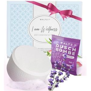 WALTZ 7 Lavendel Douche Bombs Set, Ontspannende Badaccessoires met Natuurlijke Essentiële Olie voor Aromatherapie, Zelfzorg, Verwennen, Cadeautjes voor Vrouwen, Meisjes, Verjaardag, Moederdag, 6-Pak